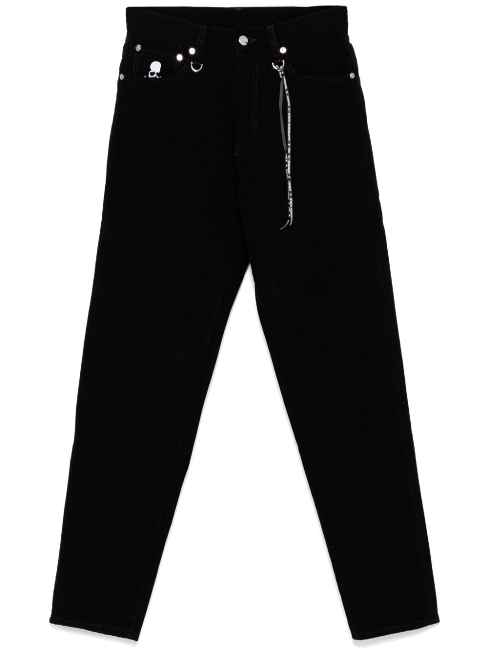 Logo-embroidered jeans - Black