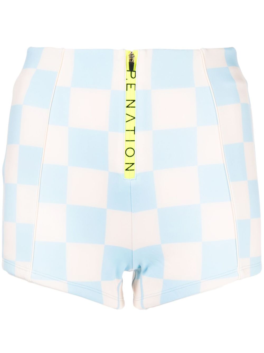 Escalade checked short shorts - Blue