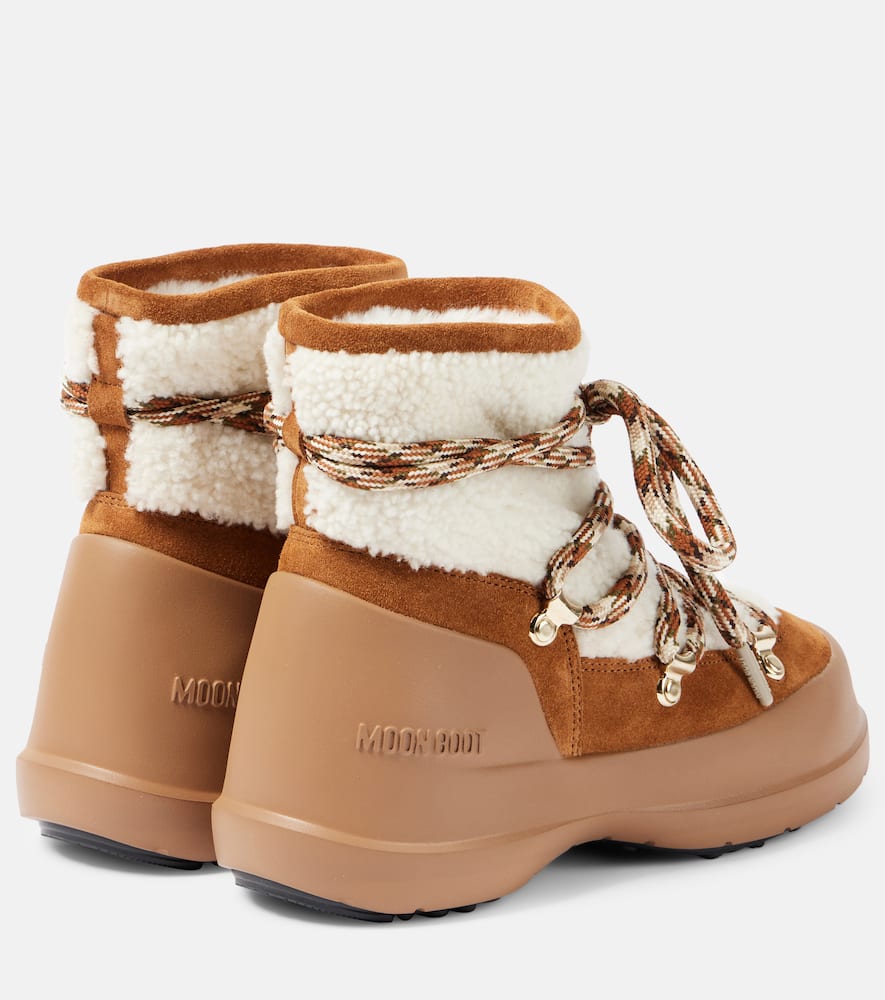 Moon Boot Luna Low shearling and suede snow boots