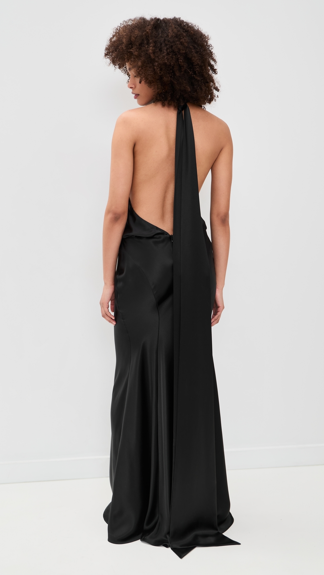 The Cameron Satin Dress Black