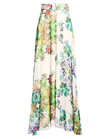 Woman Maxi skirt Green Size 12 Polyester