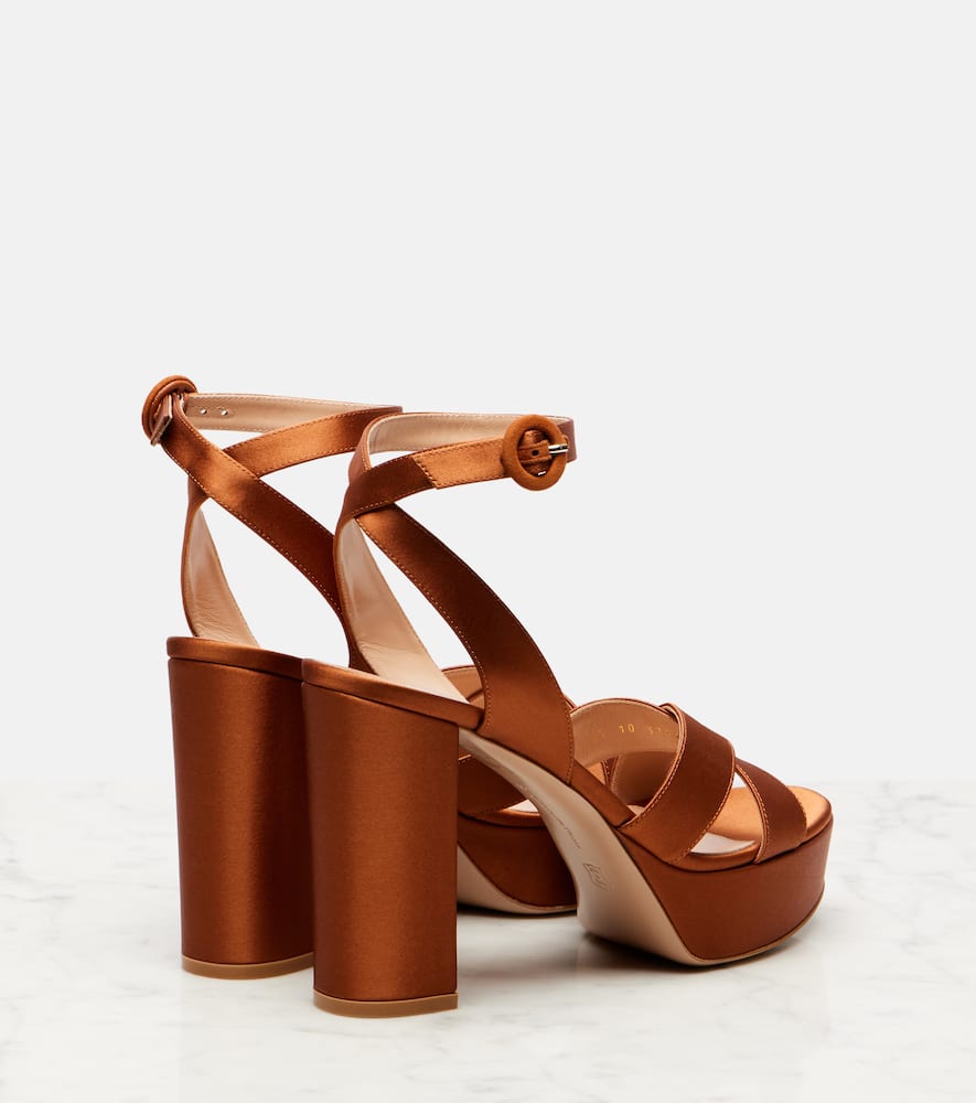Gianvito Rossi Sabrina satin crêpe platform sandals