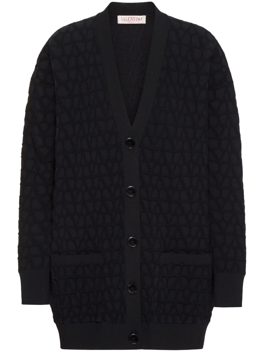 Toile Iconographe stretch-design cardigan - Black