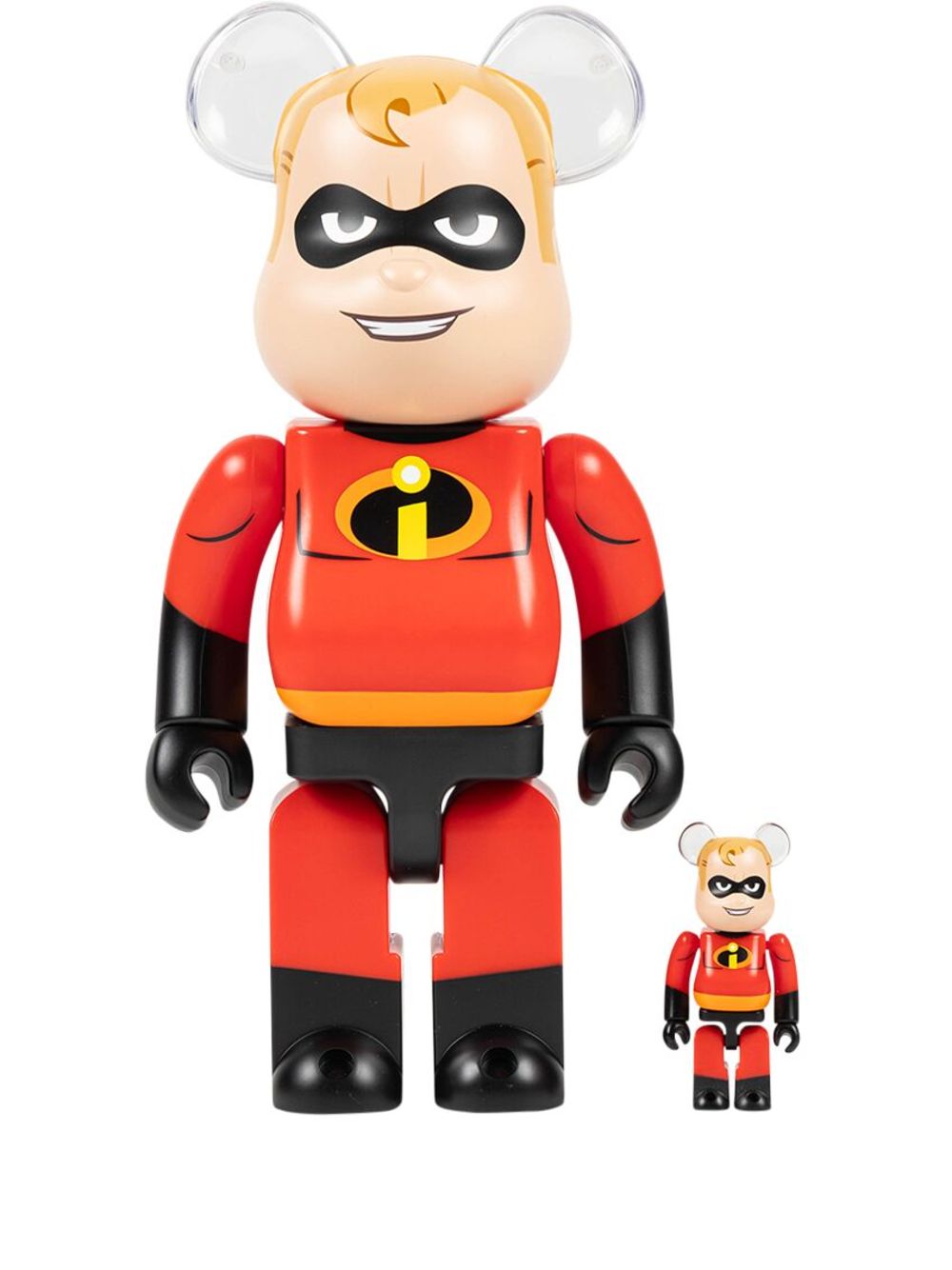 X Disney Pixar Mr. Incredible BE@RBRICK 100% and 400% figure set