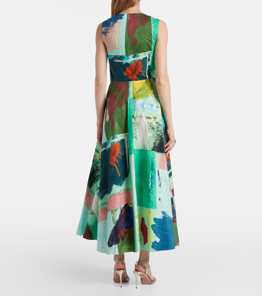 Nura bow-detail cotton cocktail dress