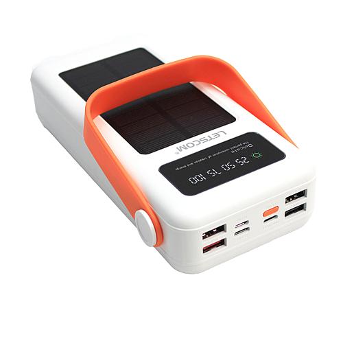 30kmAh Solar Power Bank with Integrated Cables & Handle