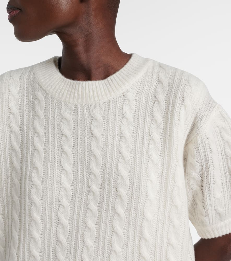 Kenzie cable-knit cashmere and silk sweater