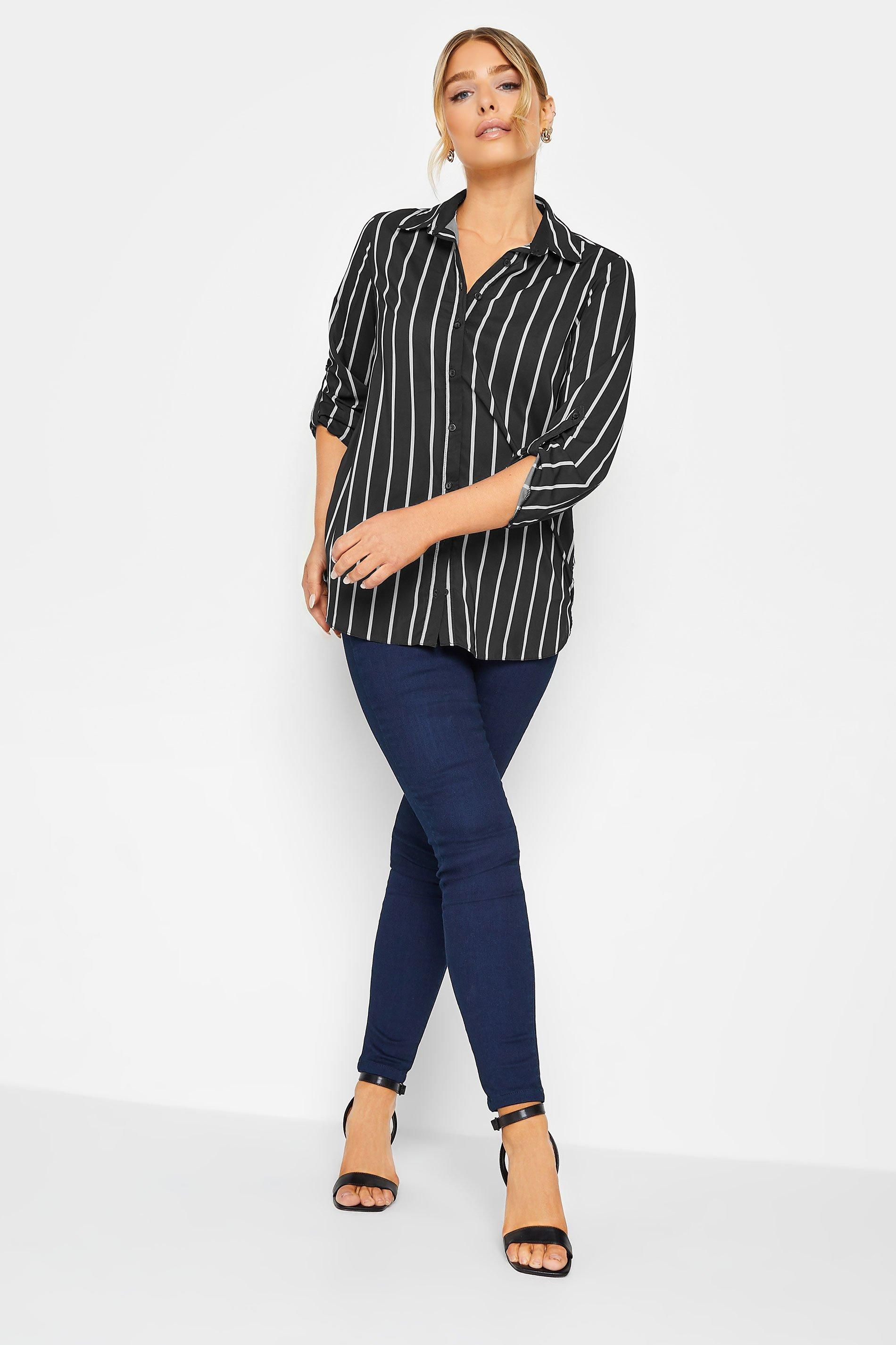 M&Co Women's 3/4 Sleeve Blouse in Black