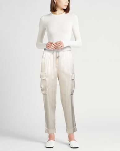 Woman Pants Ivory Size 4 Viscose, Acetate, Elastane