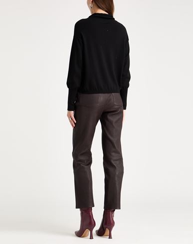 Woman Turtleneck Black Size 8 Merino Wool