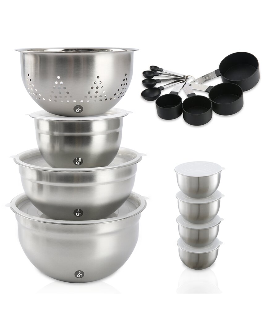 Stainless Steel 23pc Nested Mixing Bowl Set