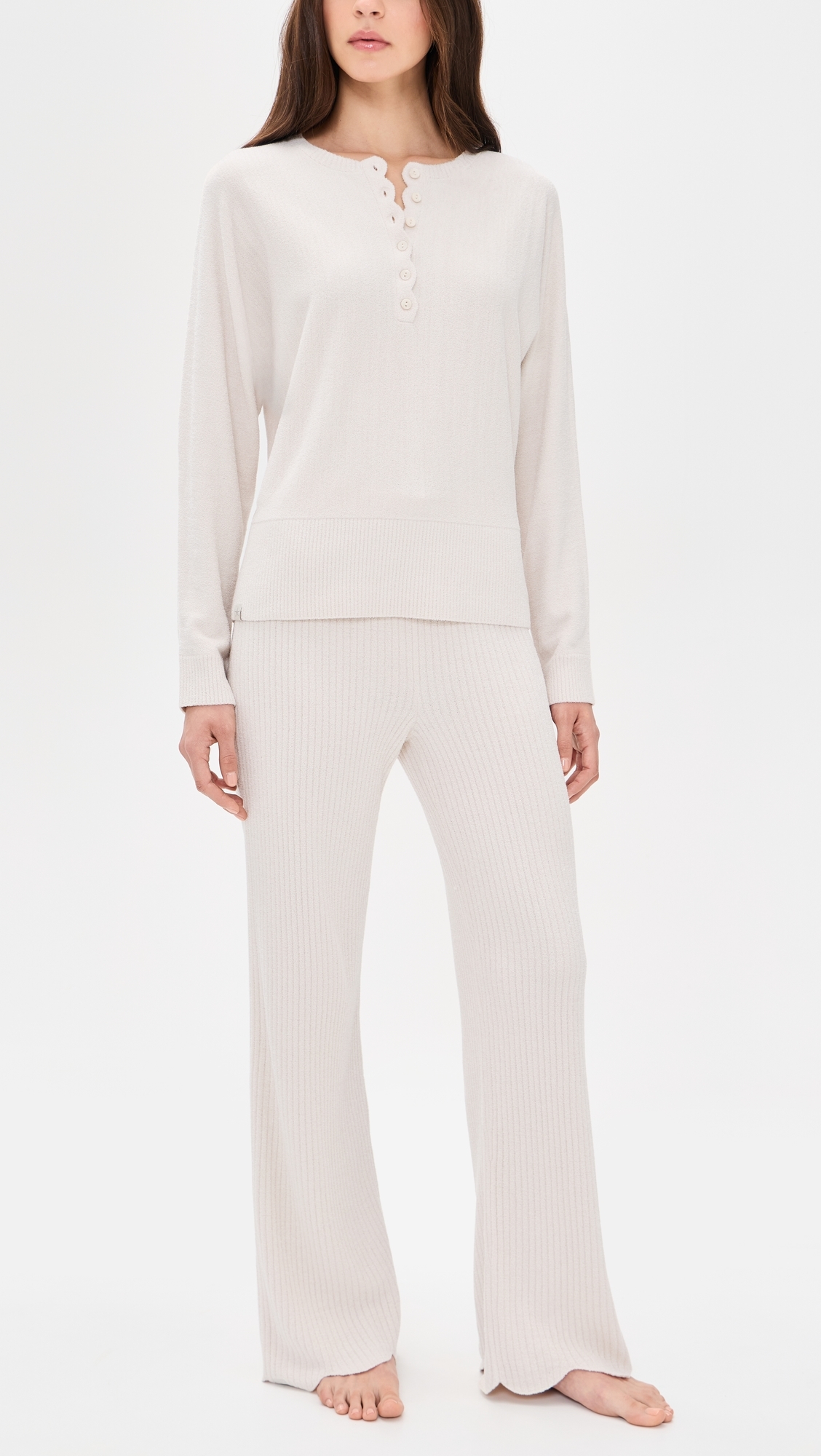 CozyChic Ultra Lite Ribbed Scallop Pants Sand Dune