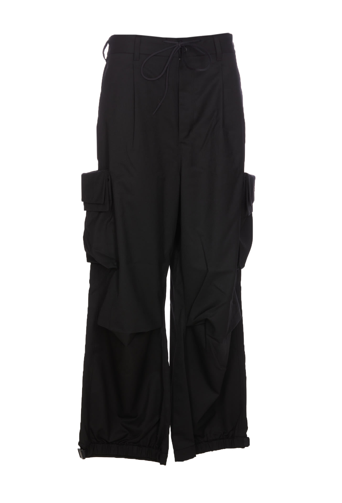 Wide-leg cargo trousers - Black