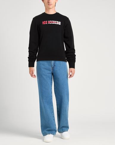 Man Sweatshirt Black Size S Cotton