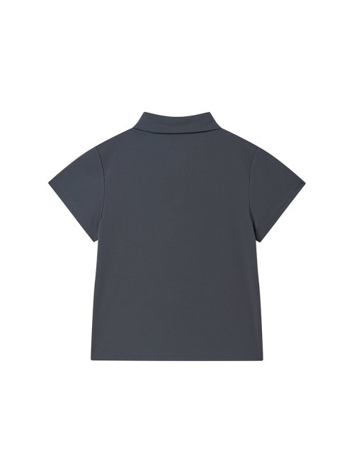 WING POLO SHIRT CHARCOAL
