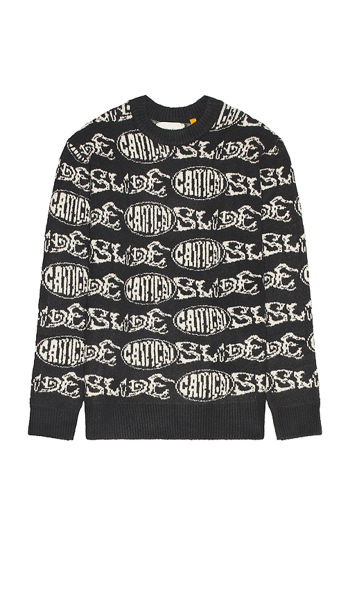 Critical Slide Madness Crew Knit Sweater in Black. XL/1X. Also in S