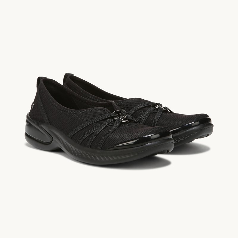 For Niche Slip On Shoes Black Mesh Fabric