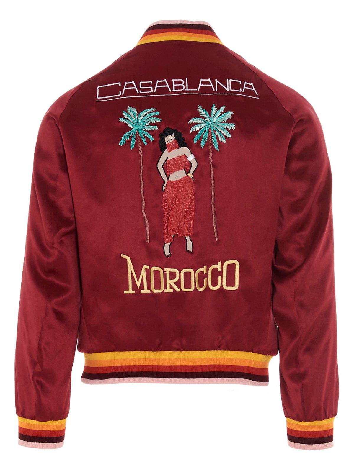 Graphic Embroidered Bomber Jacket