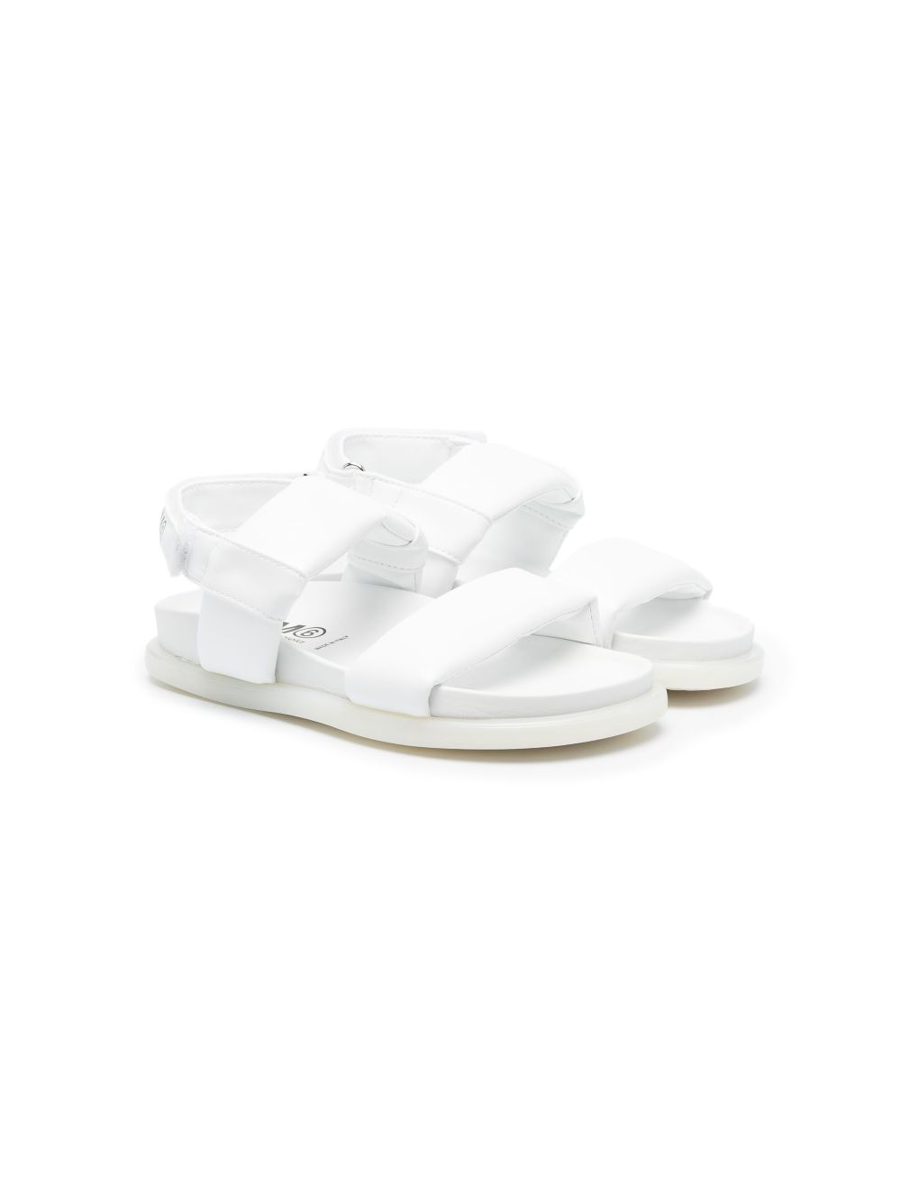 Touch-strap flat sandals - White