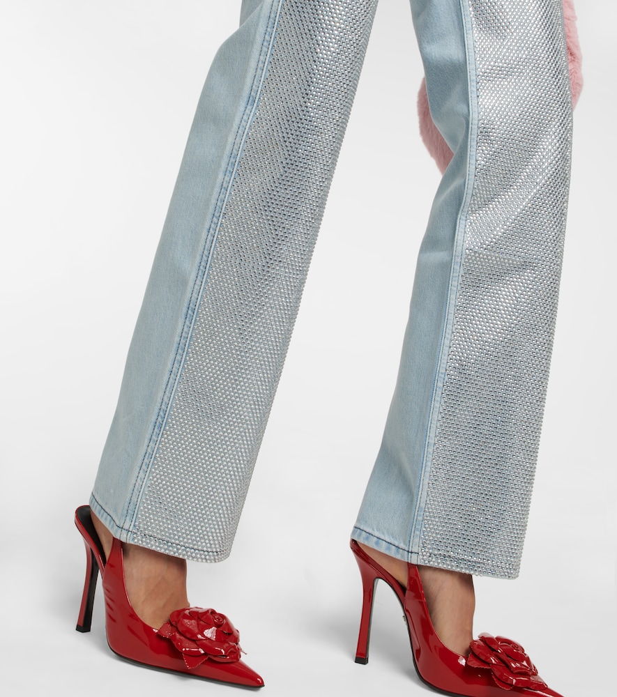 Le Jane embellished high-rise jeans