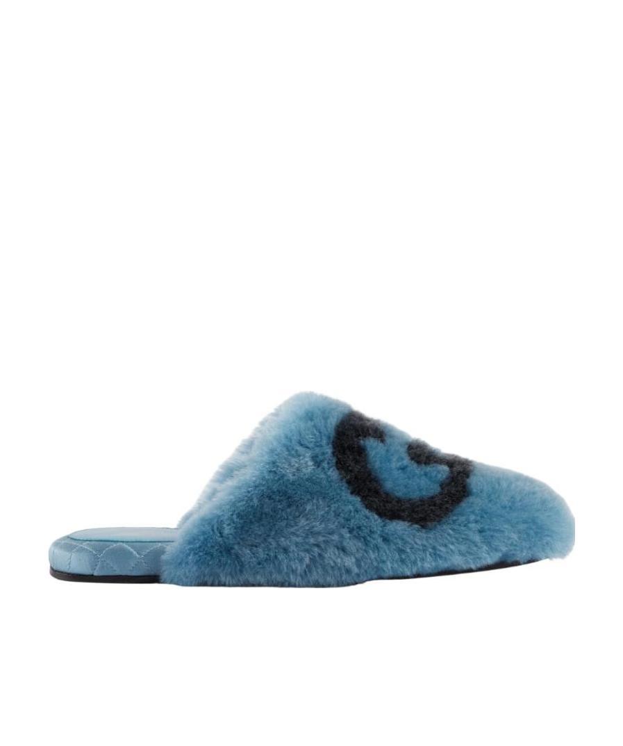 Interlocking G faux-fur slippers