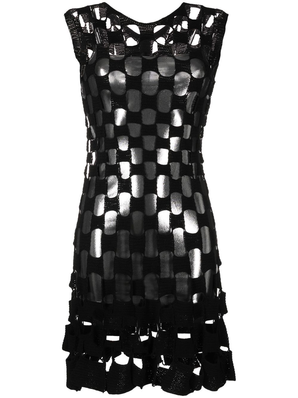 Cut-out knit mini dress - Black
