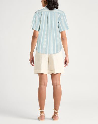Woman Shirt Light blue Size S Cotton, Elastane