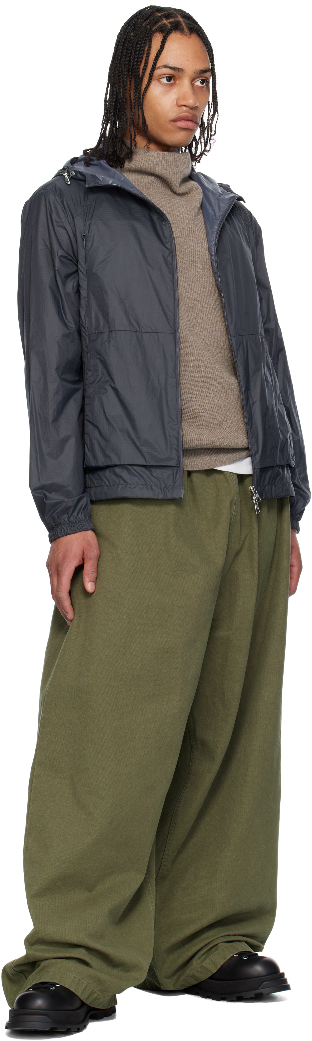 Moncler Gray Lamo Hooded Jacket