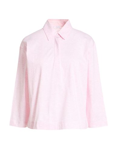 Woman Polo shirt Light pink Size 10 Cotton