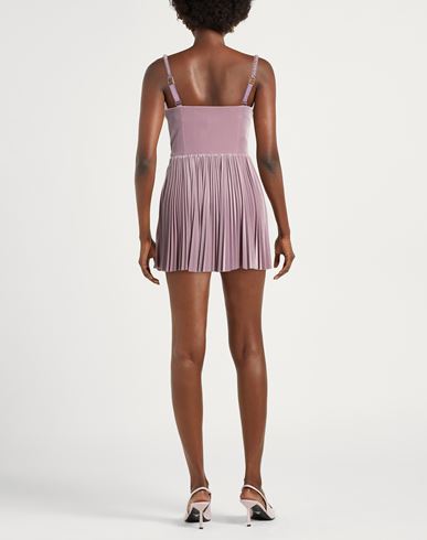 Woman Mini dress Lilac Size 6 Polyester, Elastane, Polyamide