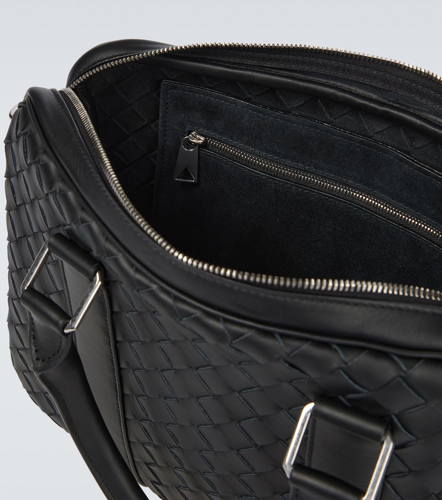 Intrecciato Hydrology leather briefcase