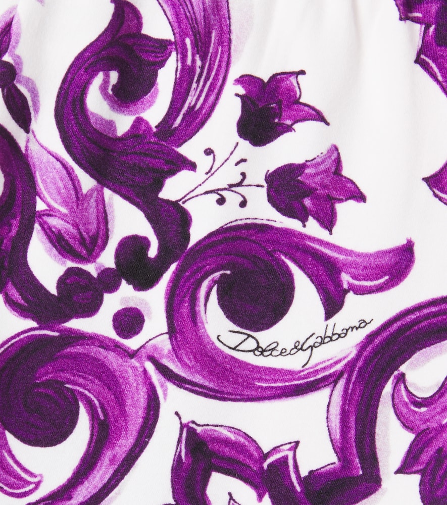 Majolica cotton-blend leggings