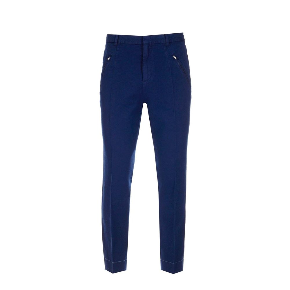 Cotton Trousers — Navy