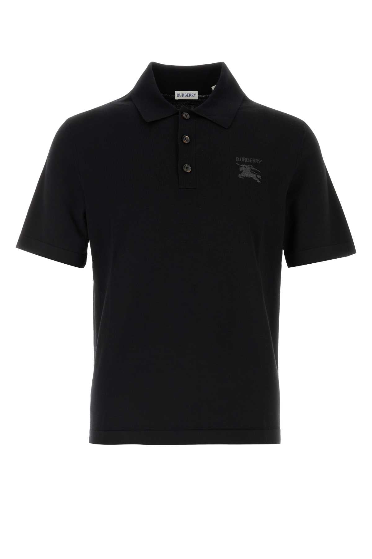 Wool Polo Shirt — Black