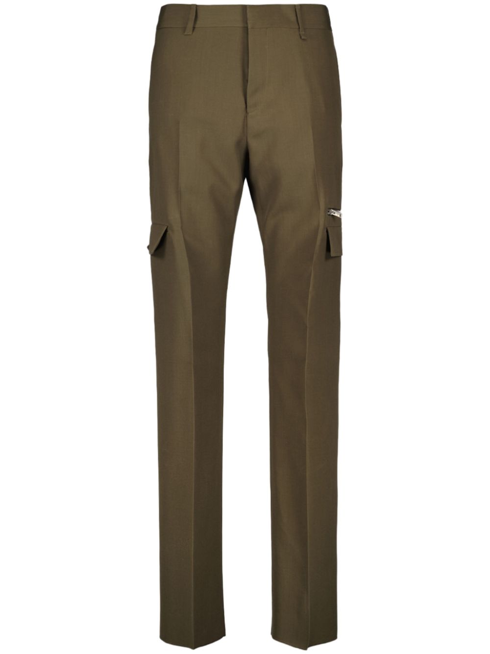 Virgin wool cargo pants - Green