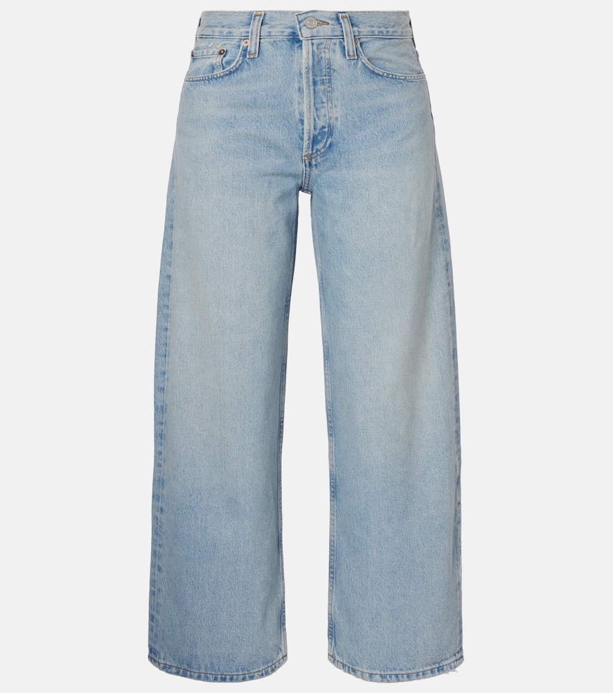 Arc mid-rise cropped wide-leg jeans