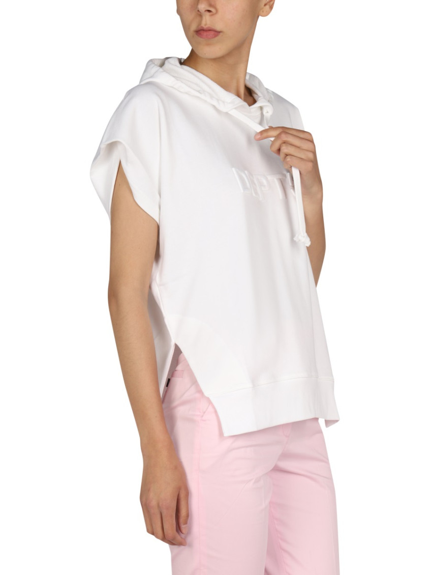 White Logo Hood Sweatshirt