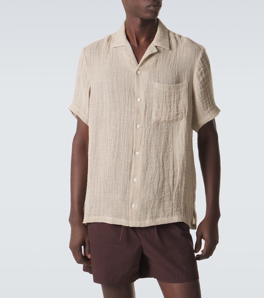 Linen bowling shirt