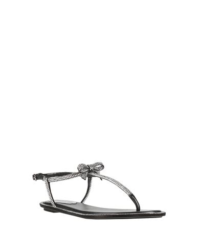 Woman Thong sandal Black Size 5 Textile fibers