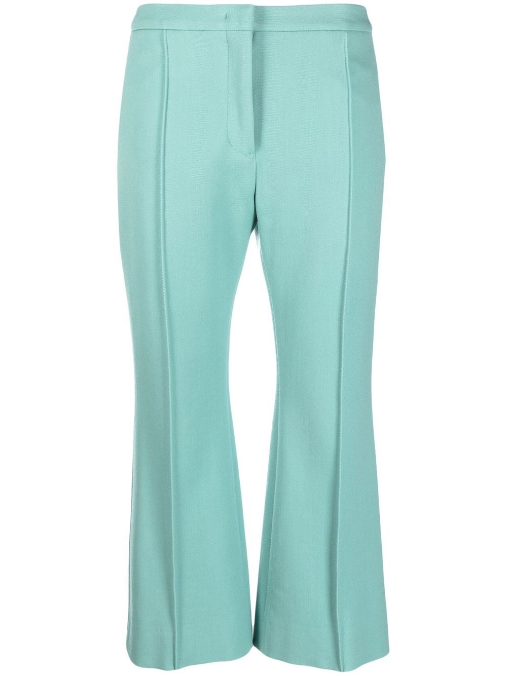 Mid-rise cropped trousers - Green