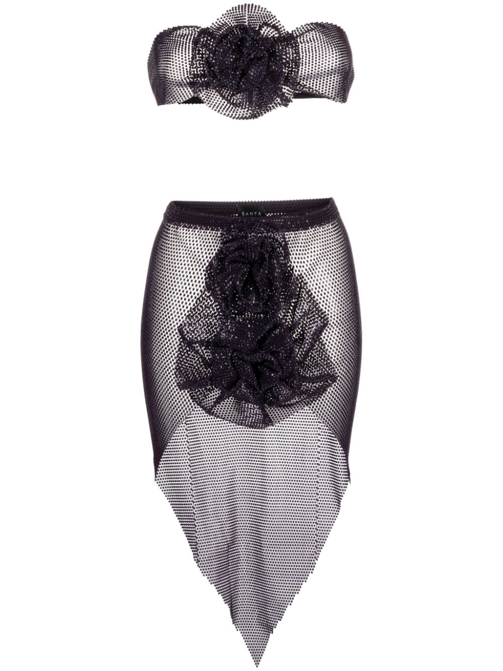 Rhinestone-embellished skirt suits - Purple