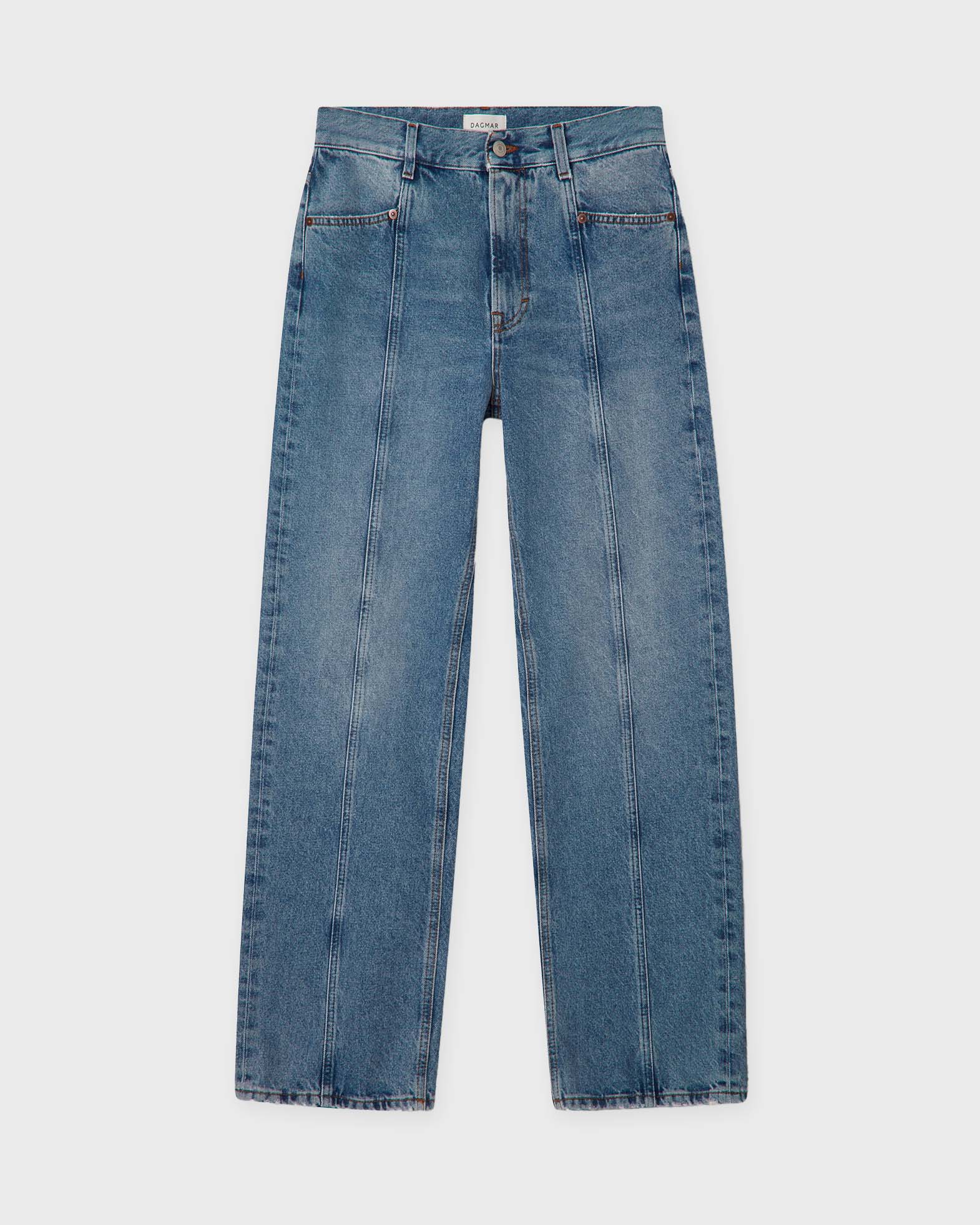 Dagmar Jeans Loose Fit Dark Blue Denim Light blue W