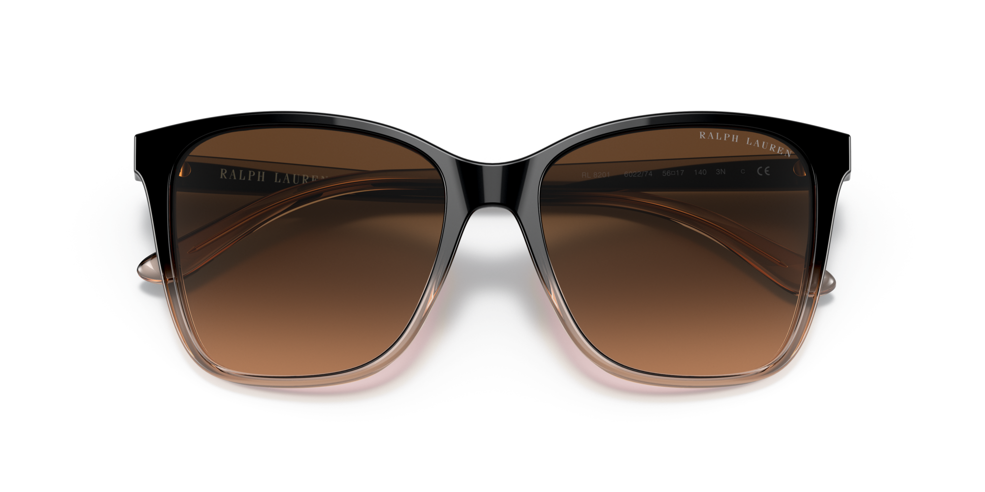 Ralph Lauren Woman Ralph Lauren RL8201 602274 Sunglasses Acetate Black Brown Pillow Normal Shaded