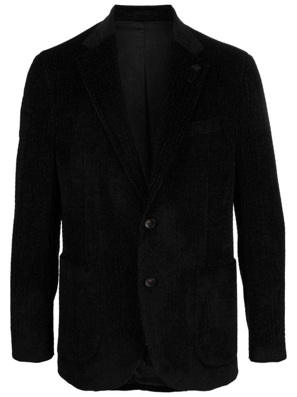 Single-breasted corduroy blazer - Grey