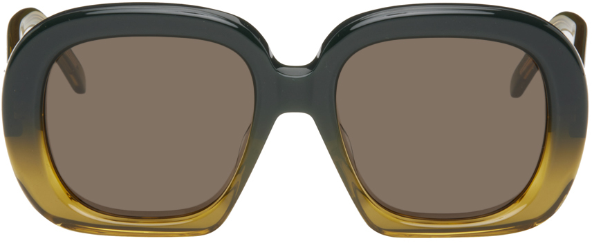Green Square Halfmoon Sunglasses