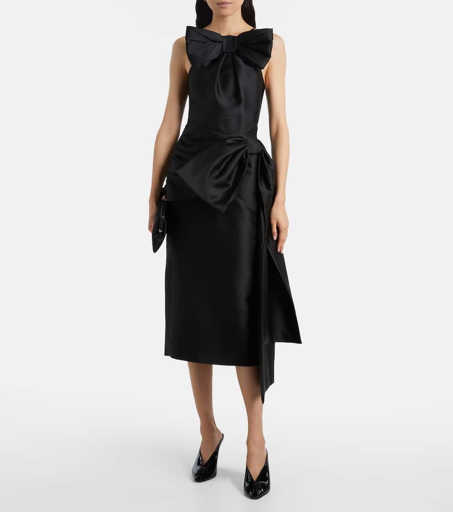 Bow-detail midi dress