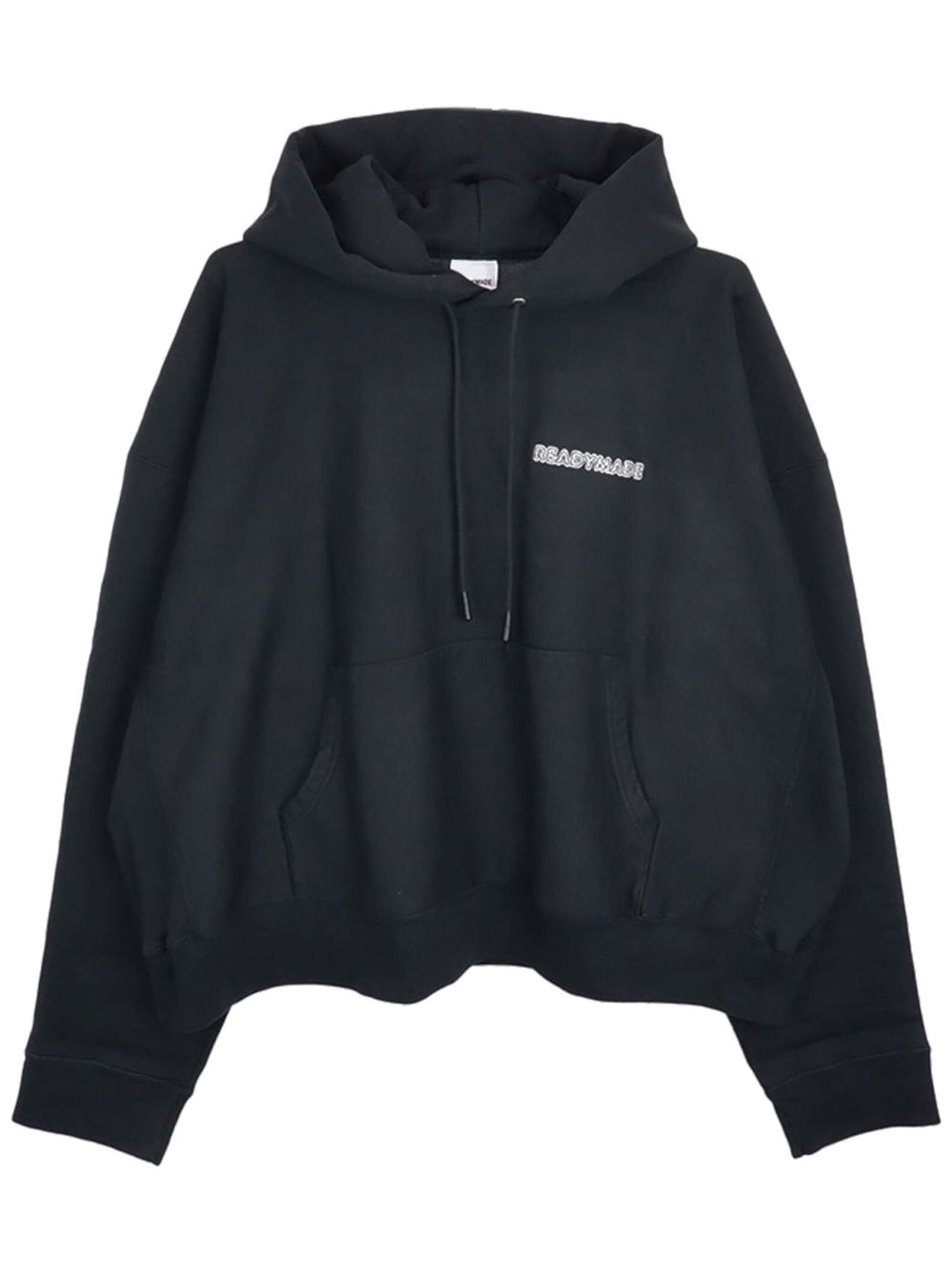 Logo-embroidered hoodie - Black