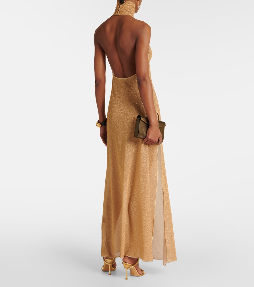 Oséree Lumière metallic maxi dress