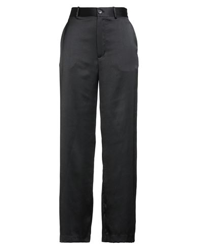 Woman Pants Black Size 10 Polyester, Recycled polyester
