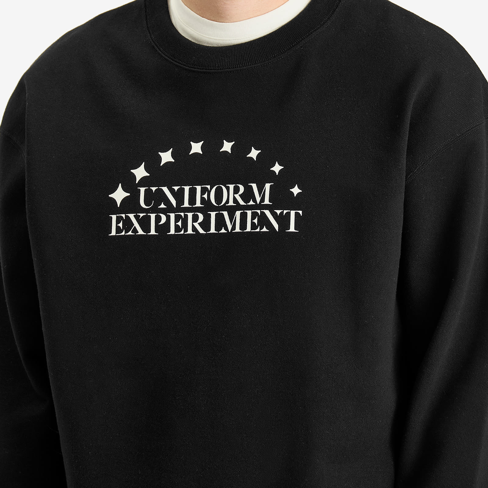 Uniform Experiment Men's Stencil Logo Sweatshirt in Black